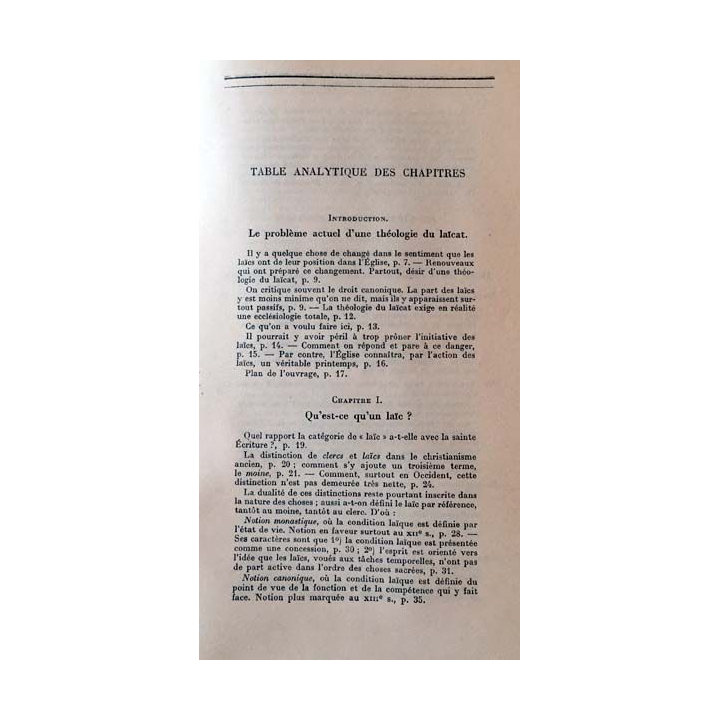 1. Jalons pour une théologie du laïcat de Yves M.-J. Congar aux éditions du Cerf