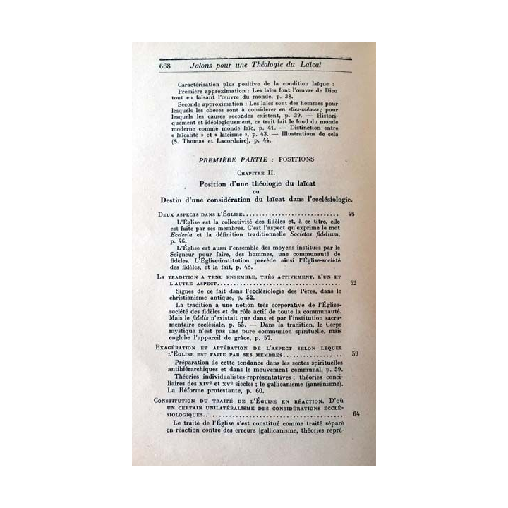1. Jalons pour une théologie du laïcat de Yves M.-J. Congar aux éditions du Cerf