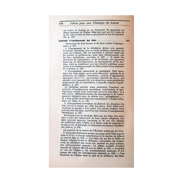 1. Jalons pour une théologie du laïcat de Yves M.-J. Congar aux éditions du Cerf