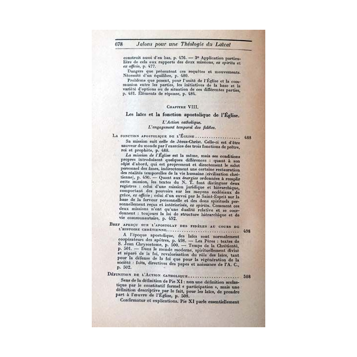 1. Jalons pour une théologie du laïcat de Yves M.-J. Congar aux éditions du Cerf