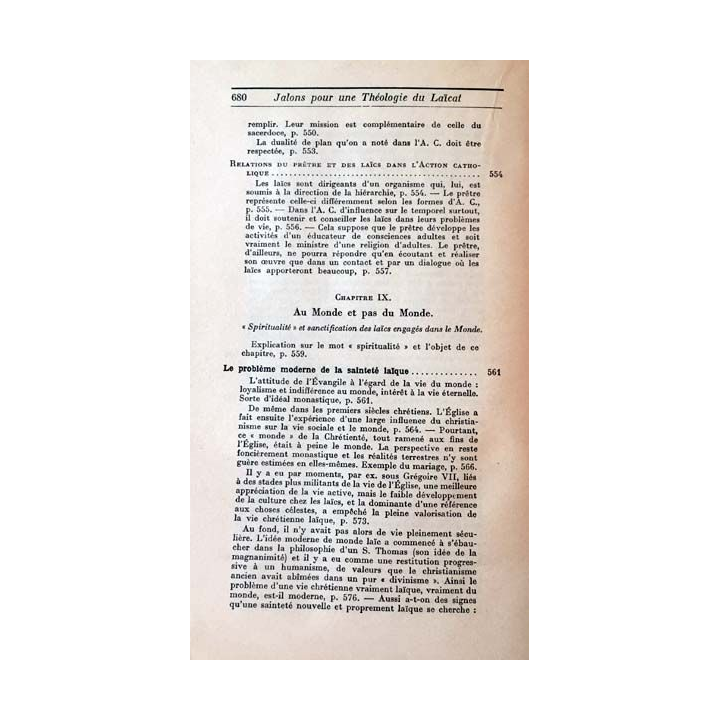 1. Jalons pour une théologie du laïcat de Yves M.-J. Congar aux éditions du Cerf