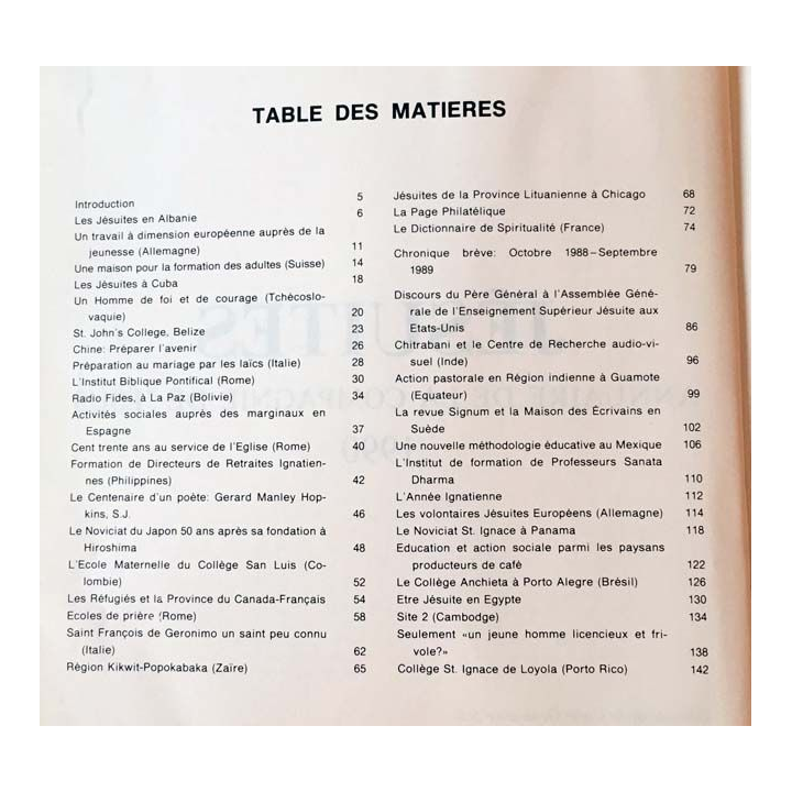 1. Jésuites annuaire de la compagnie de Jésus 1990 aux éditions de la Curie Généralice