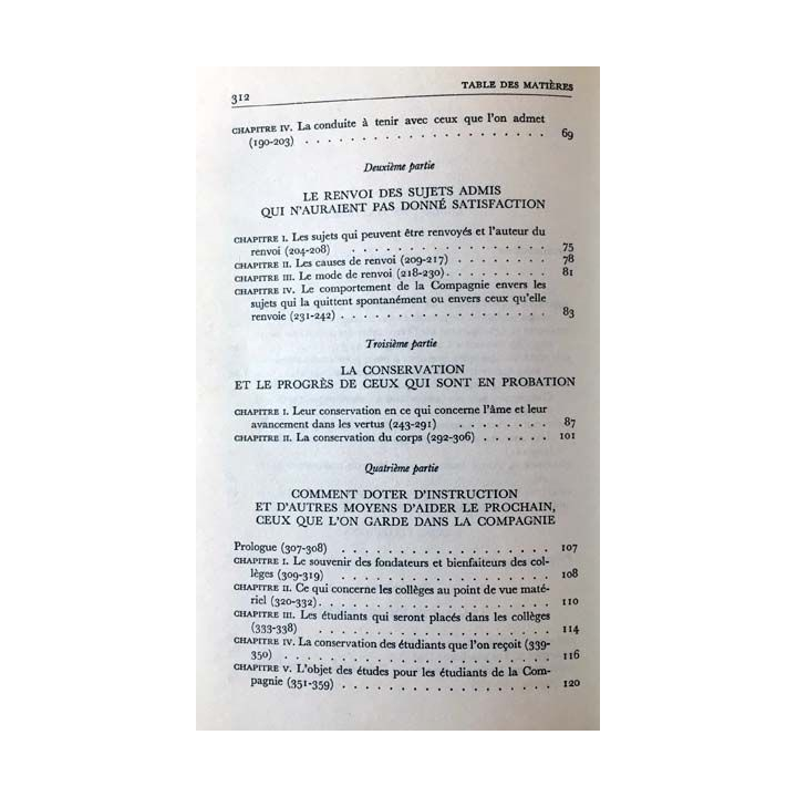 1. Constitution de la compagnie de Jésus de Saint Ignace aux éditions Desclée de Brouwer