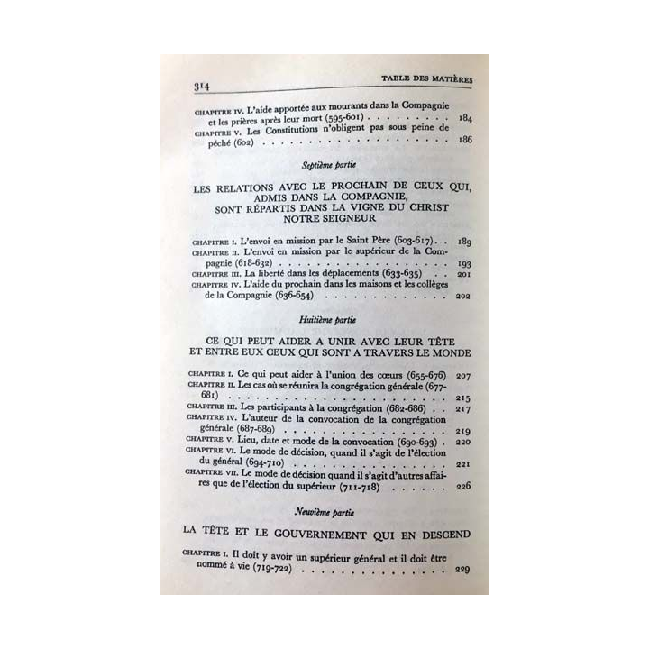 1. Constitution de la compagnie de Jésus de Saint Ignace aux éditions Desclée de Brouwer