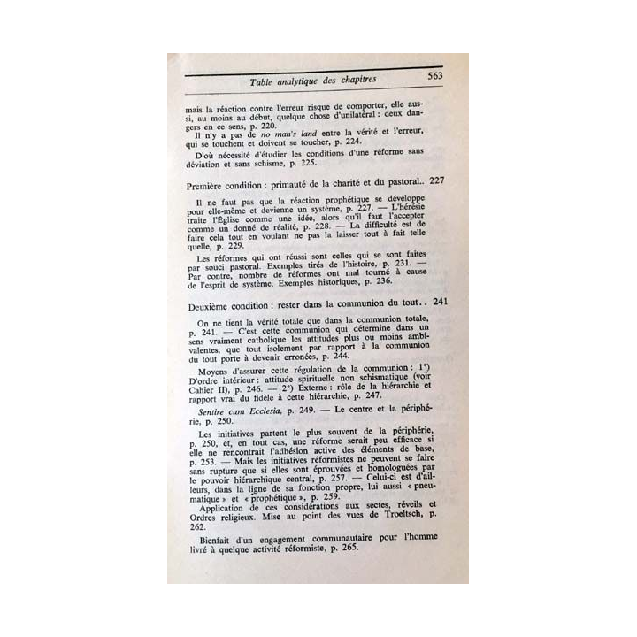 1. Vraie et fausse réforme dans l'Église de Yves Congar aux éditions du Cerf 1969