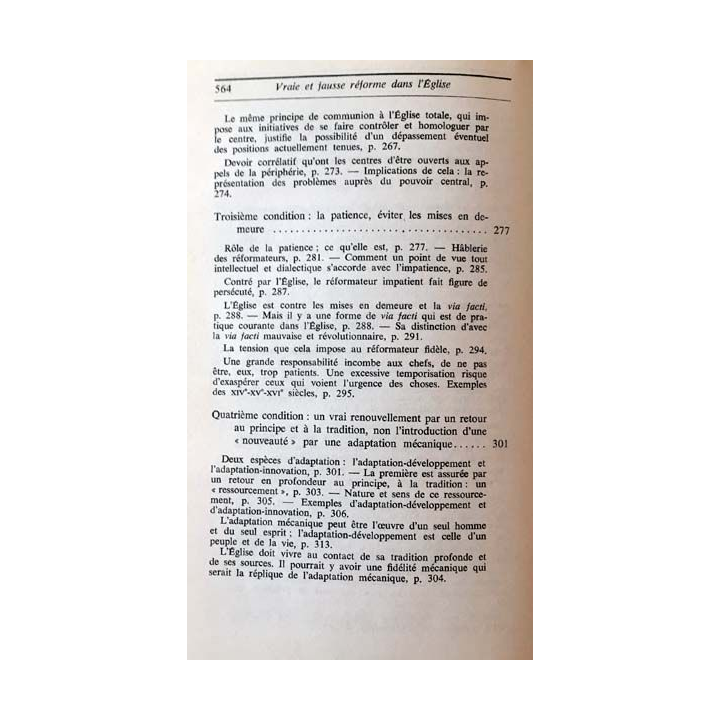 1. Vraie et fausse réforme dans l'Église de Yves Congar aux éditions du Cerf 1969