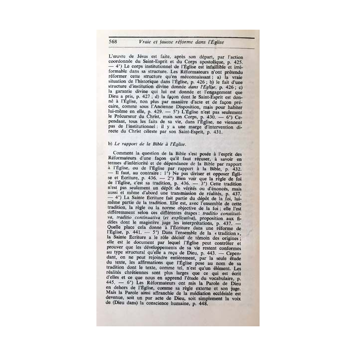 1. Vraie et fausse réforme dans l'Église de Yves Congar aux éditions du Cerf 1969