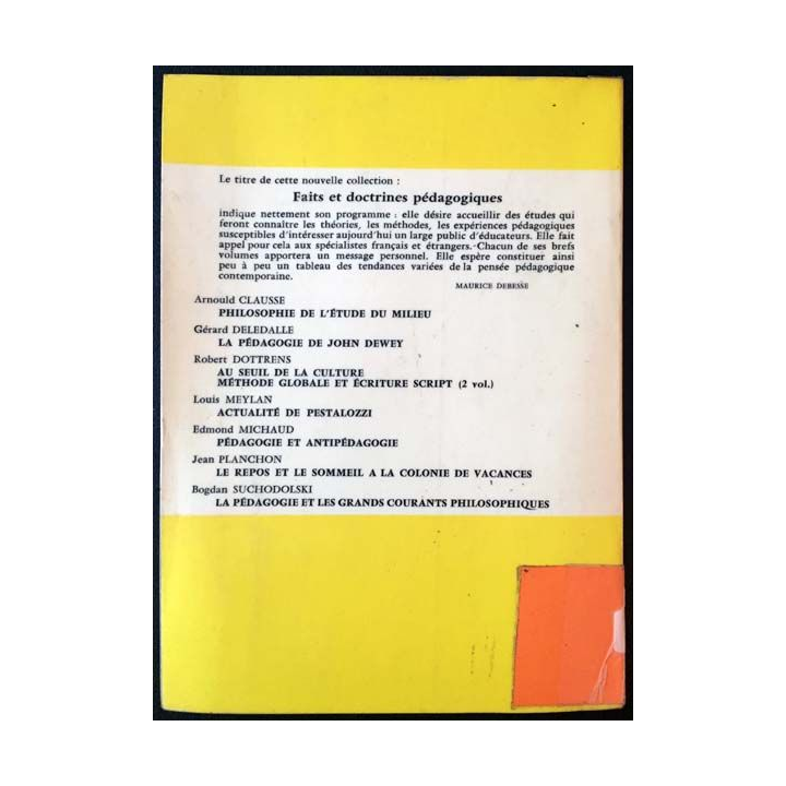 1. Pédagogie et antipédagogie de Edmond Michaud aux éditions du Scarabée