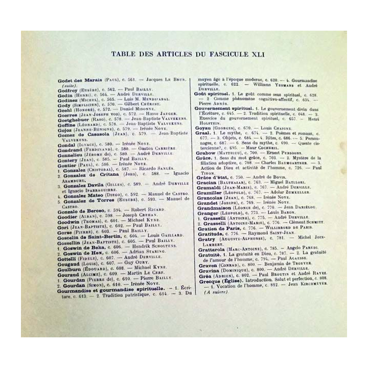 1. Dictionnaire de spiritualité ascétique et mystique Doctrine et Histoire FASCICULES XLI