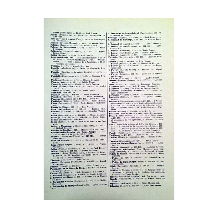 1. Dictionnaire de spiritualité ascétique et mystique Doctrine et Histoire FASCICULES XXXIII - XXXIV Faber - Foi