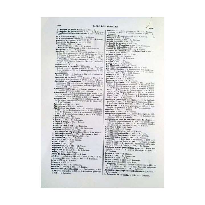 1. Dictionnaire de spiritualité ascétique et mystique Doctrine et Histoire Tome I Aa. - Byzance