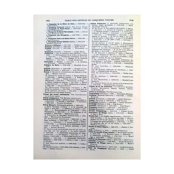 1. Dictionnaire de spiritualité ascétique et mystique Doctrine et Histoire Tome V Faber - Fyot