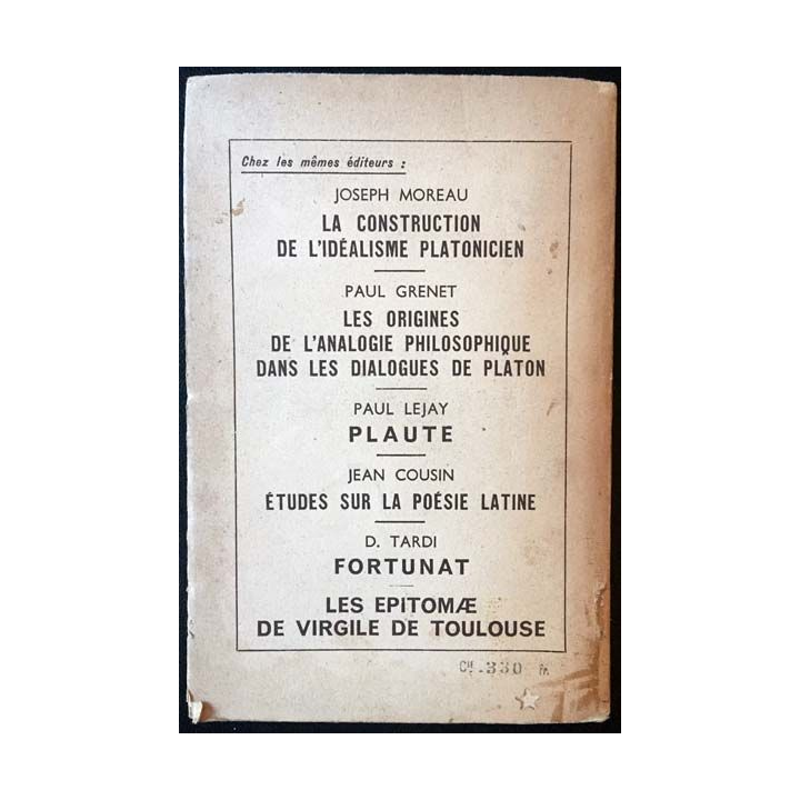 1. Virgile l'homme et l'oeuvre de Jacques Perret aux éditions Boivin et Cie