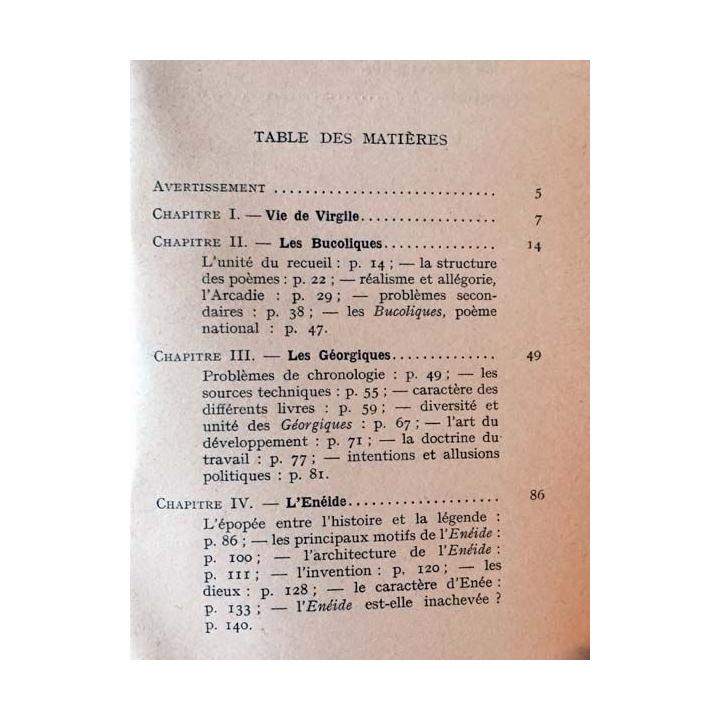 1. Virgile l'homme et l'oeuvre de Jacques Perret aux éditions Boivin et Cie