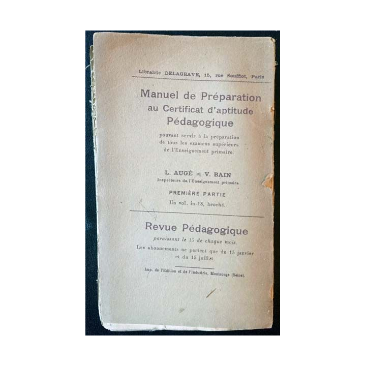 1. Quinze ans d'éducation de Félix Pécaut aux éditions librairie Delagrave