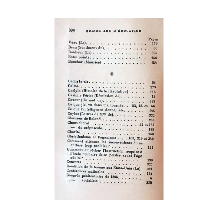 1. Quinze ans d'éducation de Félix Pécaut aux éditions librairie Delagrave