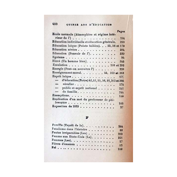 1. Quinze ans d'éducation de Félix Pécaut aux éditions librairie Delagrave