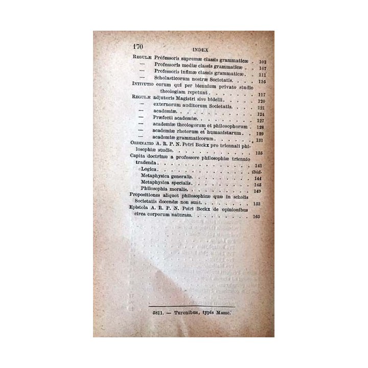 1. Ratio atque institutio studiorum societatis Jesu aux éditions A. Mame et Filtii