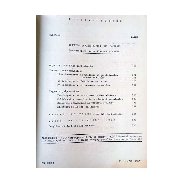 1. C.E.P Inter-collèges 1968-1969 aux éditions Centre d'études pédagogiques