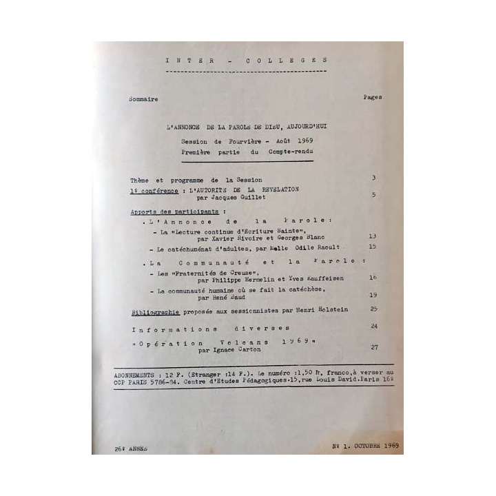 1. C.E.P Inter-collèges 1969-1970 aux éditions Centre d'études pédagogiques