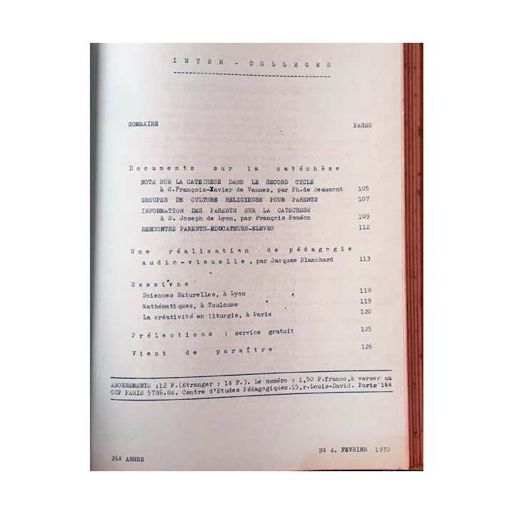 1. C.E.P Inter-collèges 1969-1970 aux éditions Centre d'études pédagogiques
