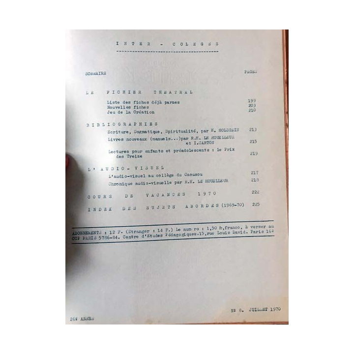 1. C.E.P Inter-collèges 1969-1970 aux éditions Centre d'études pédagogiques