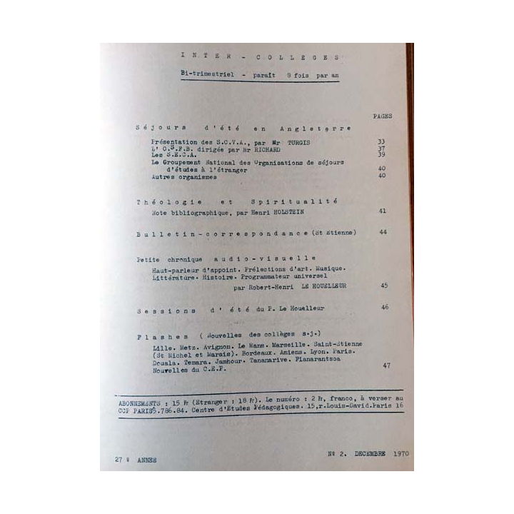 1. C.E.P Inter-collèges 1970-1971 aux éditions Centre d'études pédagogiques