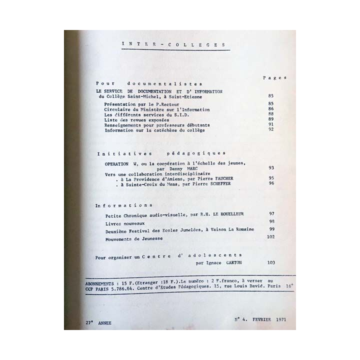 1. C.E.P Inter-collèges 1970-1971 aux éditions Centre d'études pédagogiques