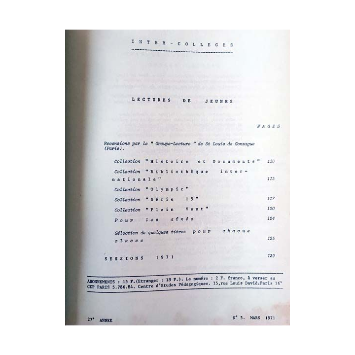 1. C.E.P Inter-collèges 1970-1971 aux éditions Centre d'études pédagogiques