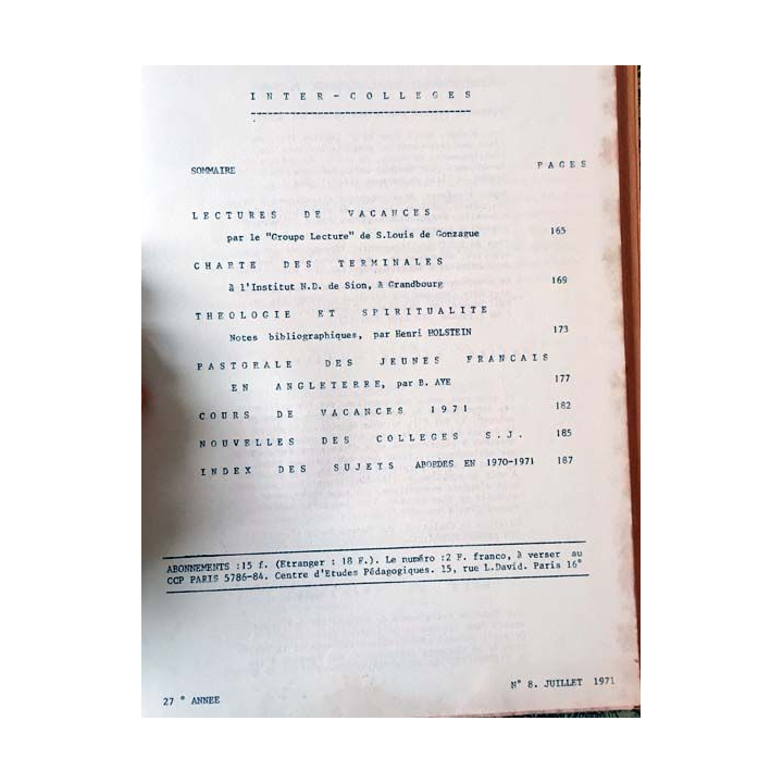 1. C.E.P Inter-collèges 1970-1971 aux éditions Centre d'études pédagogiques