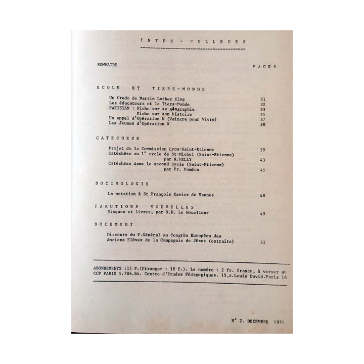 1. C.E.P Inter-collèges 1971-1972 aux éditions Centre d'études pédagogiques