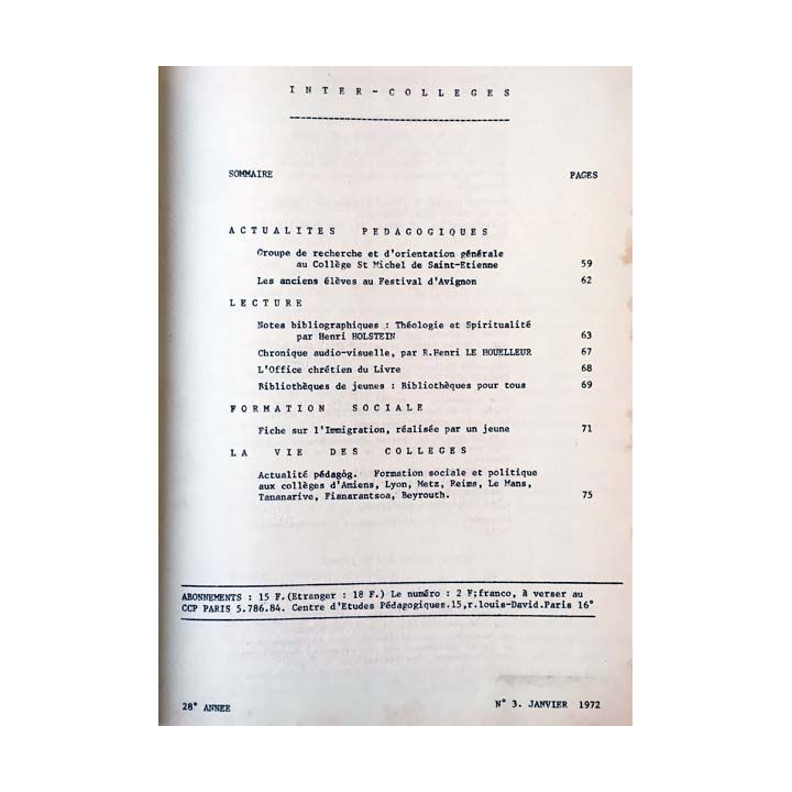 1. C.E.P Inter-collèges 1971-1972 aux éditions Centre d'études pédagogiques