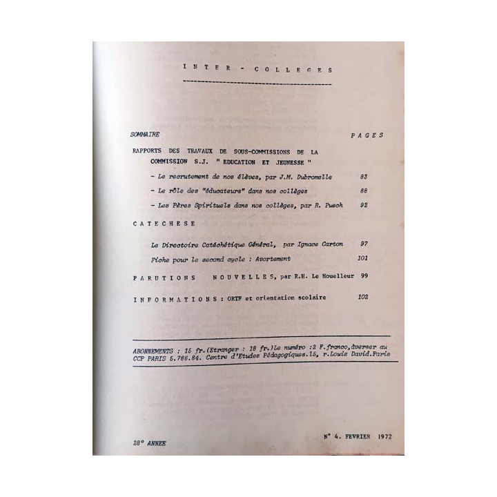1. C.E.P Inter-collèges 1971-1972 aux éditions Centre d'études pédagogiques