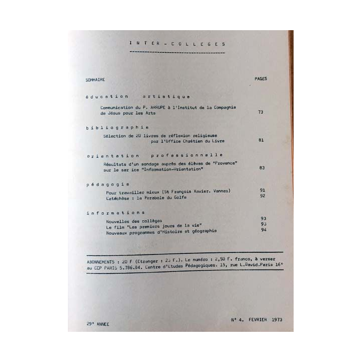 1. C.E.P Inter-collèges 1972-1973 aux éditions Centre d'études pédagogiques