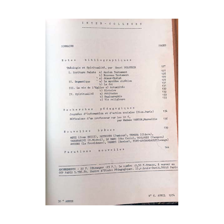 1. C.E.P Inter-collèges 1973-1974 aux éditions Centre d'études pédagogiques