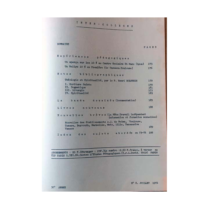 1. C.E.P Inter-collèges 1973-1974 aux éditions Centre d'études pédagogiques