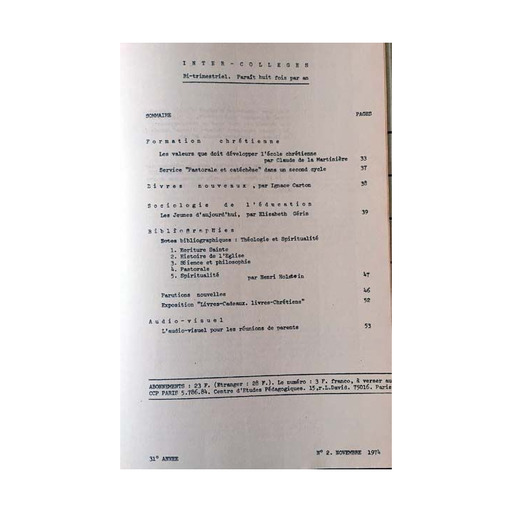 1. C.E.P Inter-collèges 1974-1975 aux éditions Centre d'études pédagogiques
