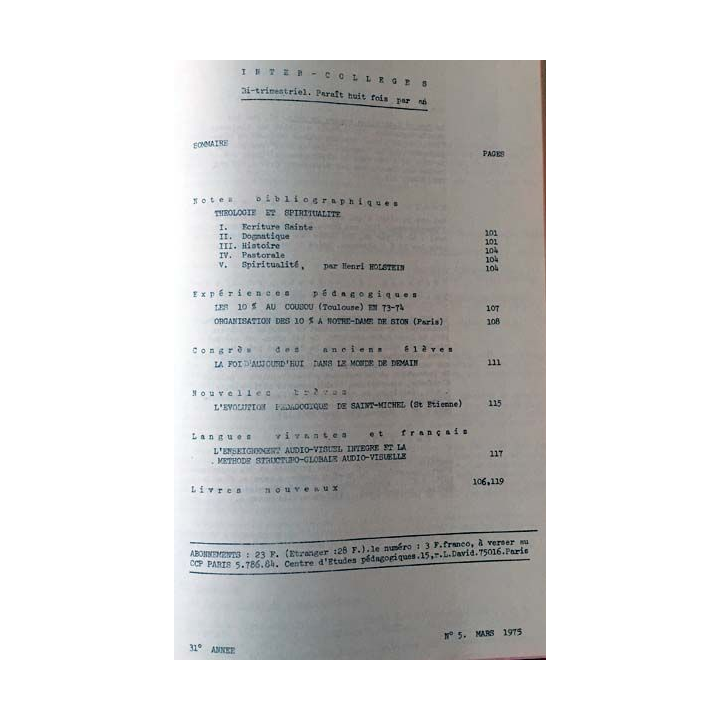 1. C.E.P Inter-collèges 1974-1975 aux éditions Centre d'études pédagogiques