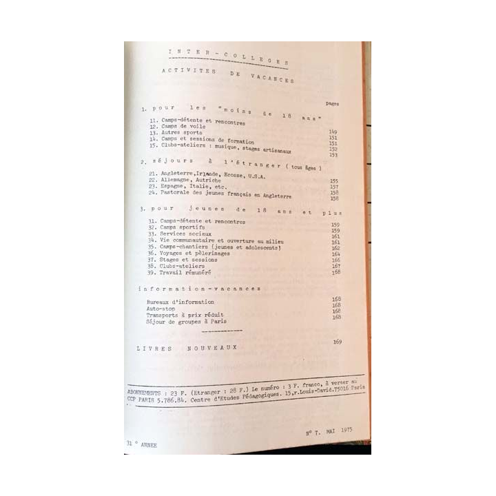 1. C.E.P Inter-collèges 1974-1975 aux éditions Centre d'études pédagogiques