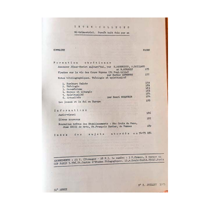 1. C.E.P Inter-collèges 1974-1975 aux éditions Centre d'études pédagogiques