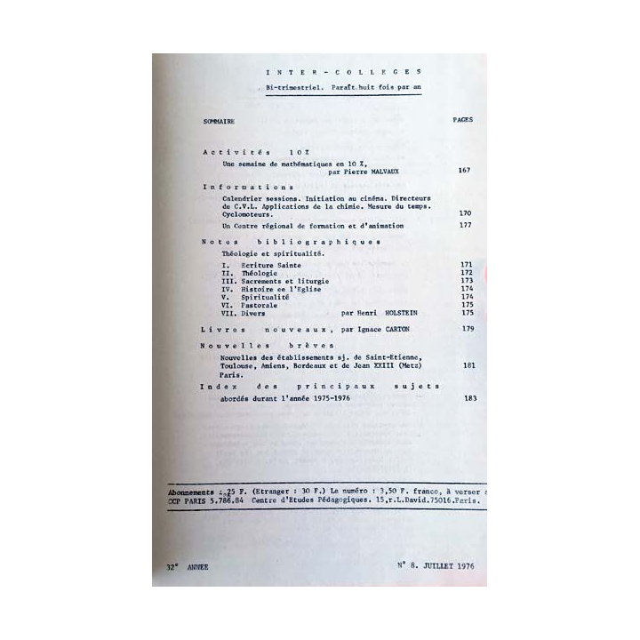 1. C.E.P Inter-collèges 1975-1976 aux éditions Centre d'études pédagogiques