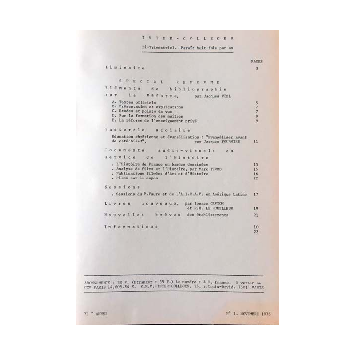 1. C.E.P Inter-collèges 1976-1977 aux éditions Centre d'études pédagogiques