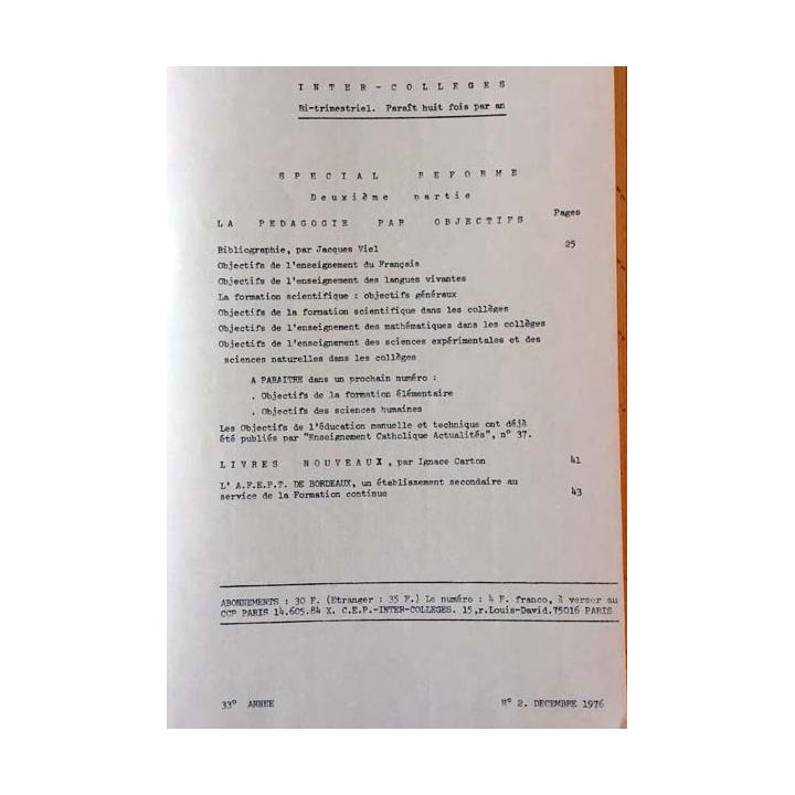 1. C.E.P Inter-collèges 1976-1977 aux éditions Centre d'études pédagogiques