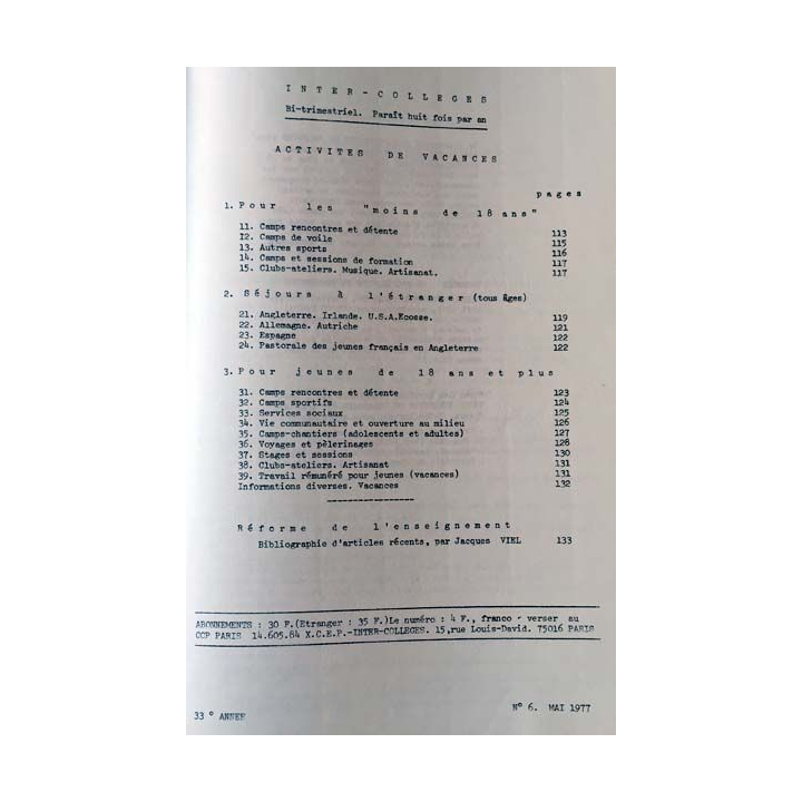 1. C.E.P Inter-collèges 1976-1977 aux éditions Centre d'études pédagogiques