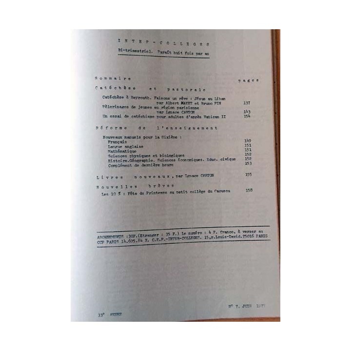 1. C.E.P Inter-collèges 1976-1977 aux éditions Centre d'études pédagogiques
