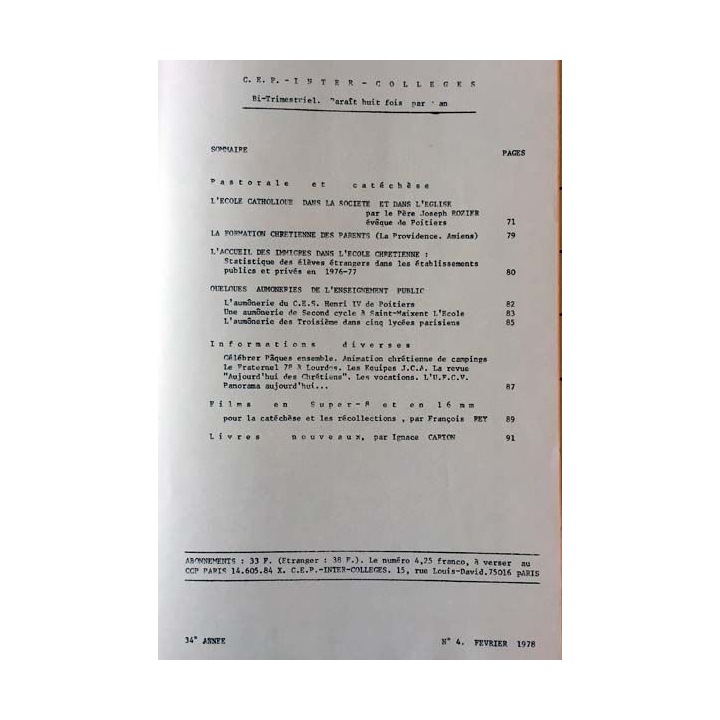 1. C.E.P Inter-collèges 1977-1978 aux éditions Centre d'études pédagogiques