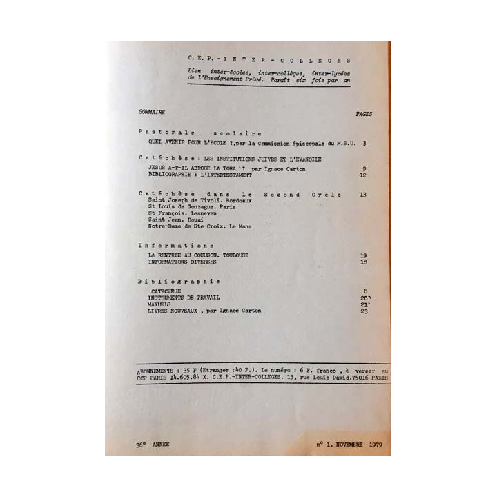 1. C.E.P Inter-collèges 1979-1980 aux éditions Centre d'études pédagogiques