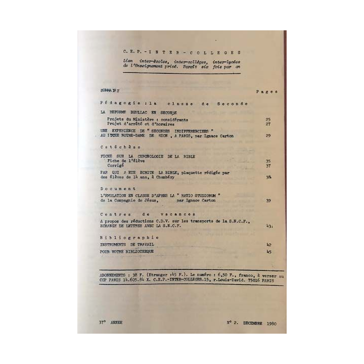 1. C.E.P Inter-collèges 1980-1981 aux éditions Centre d'études pédagogiques