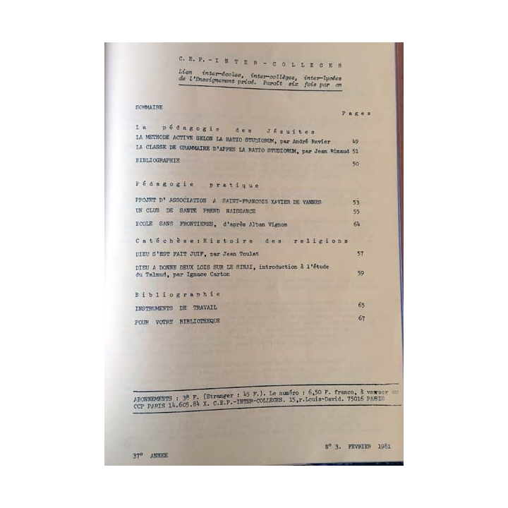 1. C.E.P Inter-collèges 1980-1981 aux éditions Centre d'études pédagogiques