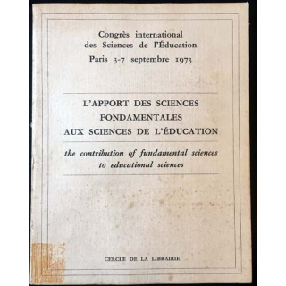 1. L'apport des sciences fondamentales aux sciences de l'éducation aux éditions Cercle de la librairie